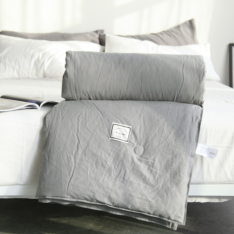 Nordic minimalist pure colour full cotton summer quilted by lovely summer cool by pure colour pure cotton air conditioning by summer washable thin quilt