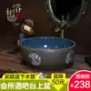 Ceramic art washbasin Jingdezhen blue and white table basin Round antique washbasin Household washbasin powder room