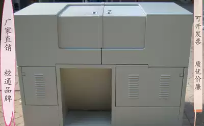 School multimedia podium XT-A18 cold rolled steel plate left and right push pull double switch desk steel computer table all steel