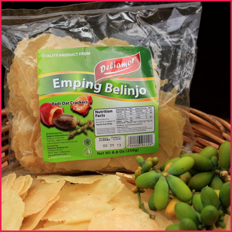 Indonesian specialty Deliamor raw En bing en bing slices enping belinjo need fried bitter fruit cake 250g