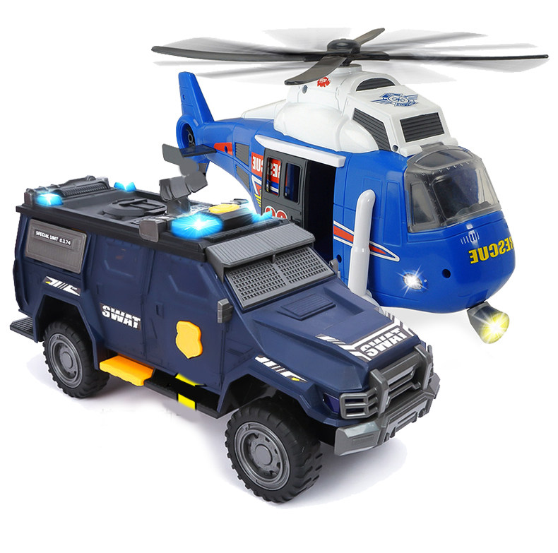 dickietoys German large water jet fire truck police helicopter children boy toys 61 gift