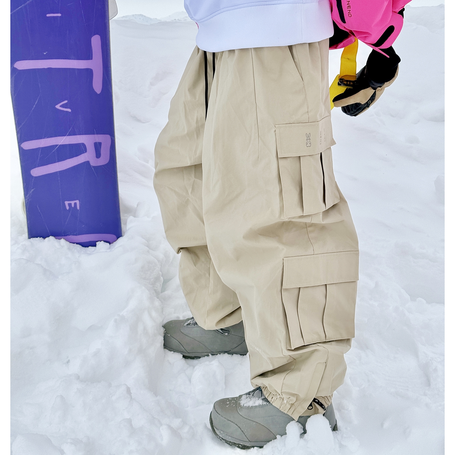 Snowbiter Winter Big Code Veneer Ski Pants for men and women Lovers Lenient thickened Warm Waterproof Breathable-Taobao