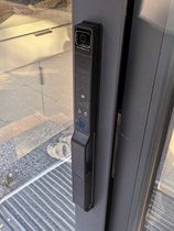 Fully automatic broken bridge aluminum face recognition fingerprint lock palm vein smart password door lock waterproof narrow edge sliding door