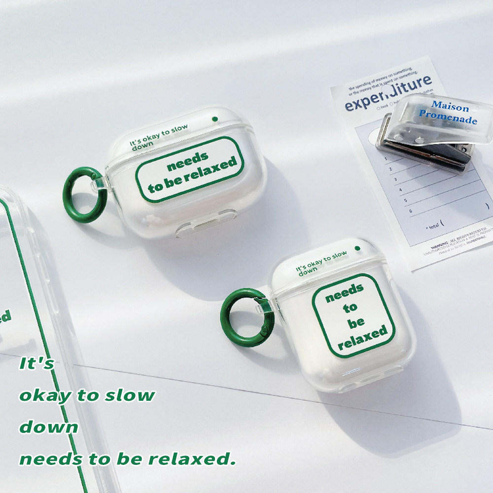 Vergas original relaxation for airpods pro protective shell frescoed green summer three generations of Apple headphone sleeve 3