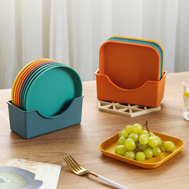 Kitchen table fruit snack plate on melon dishes spitting bone plate small plate eating meal and toast trash folds