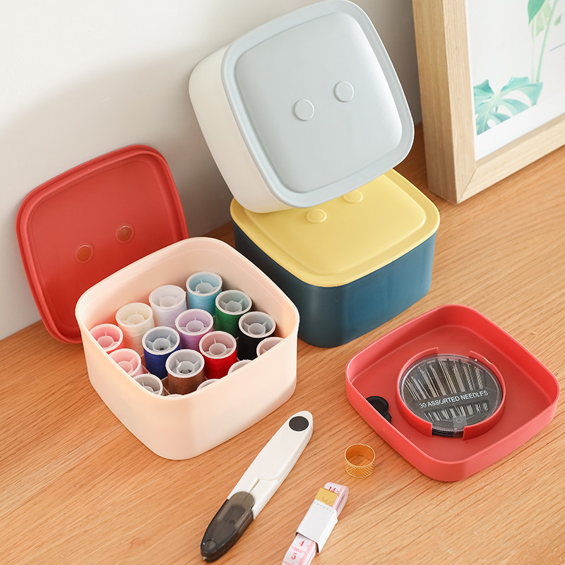 Home Stocked Needle Wire Box Suit Slit clothing Needle line with magnet wearing needle cut wire knife leather ruler sewing tool 