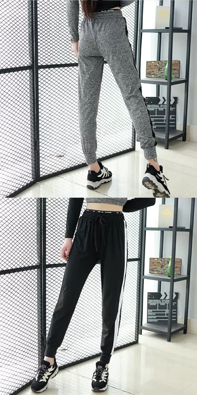 Quần áo tập yoga thể thao phù hợp với phụ nữ mùa xuân và mùa hè mẫu quần lửng chạy bộ quần lửng khô nhanh tay áo thun tập thể dục - Thể thao sau