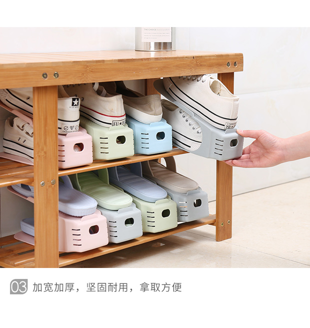 Lưu trữ đơn giản giá giày đôi hỗ trợ giày nhựa tích hợp phòng khách nhà ký túc xá đơn giản hiện đại giá lưu trữ giày - Kệ kệ treo tường đơn giản