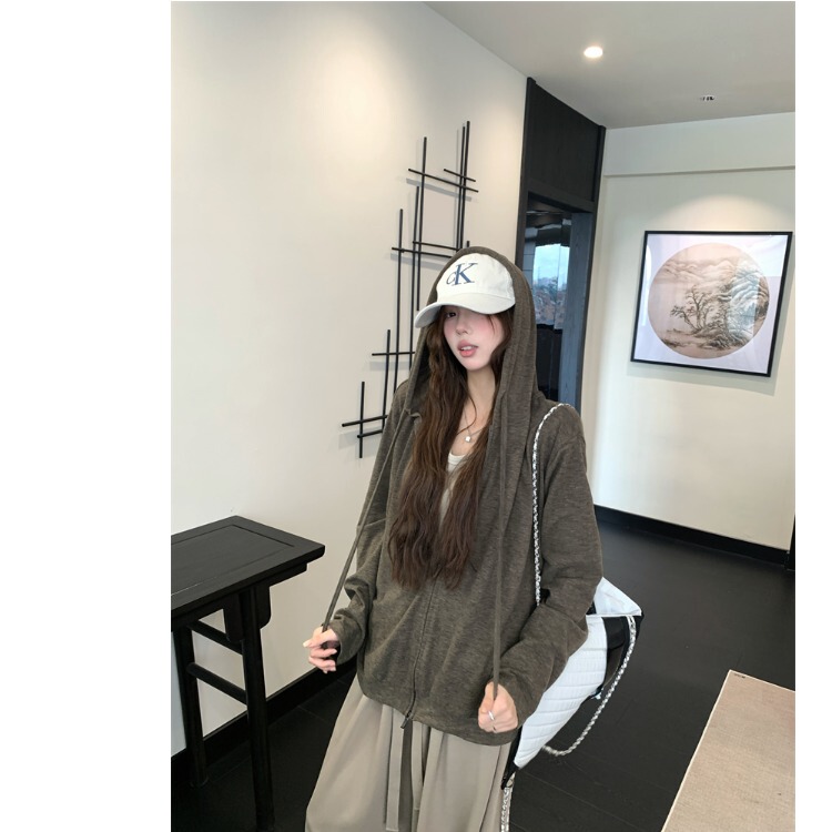 Plus-Size Lazy Style Faux Two-Piece Hooded Jacket for Women, New Autumn Drawstring High-Waisted Casual Pants Two-Piece Set Plus-Size Lazy Style Faux Two-Piece Hooded Jacket for Women, New Autumn Drawstring High-Waisted Casual Pants Two-Piece Set