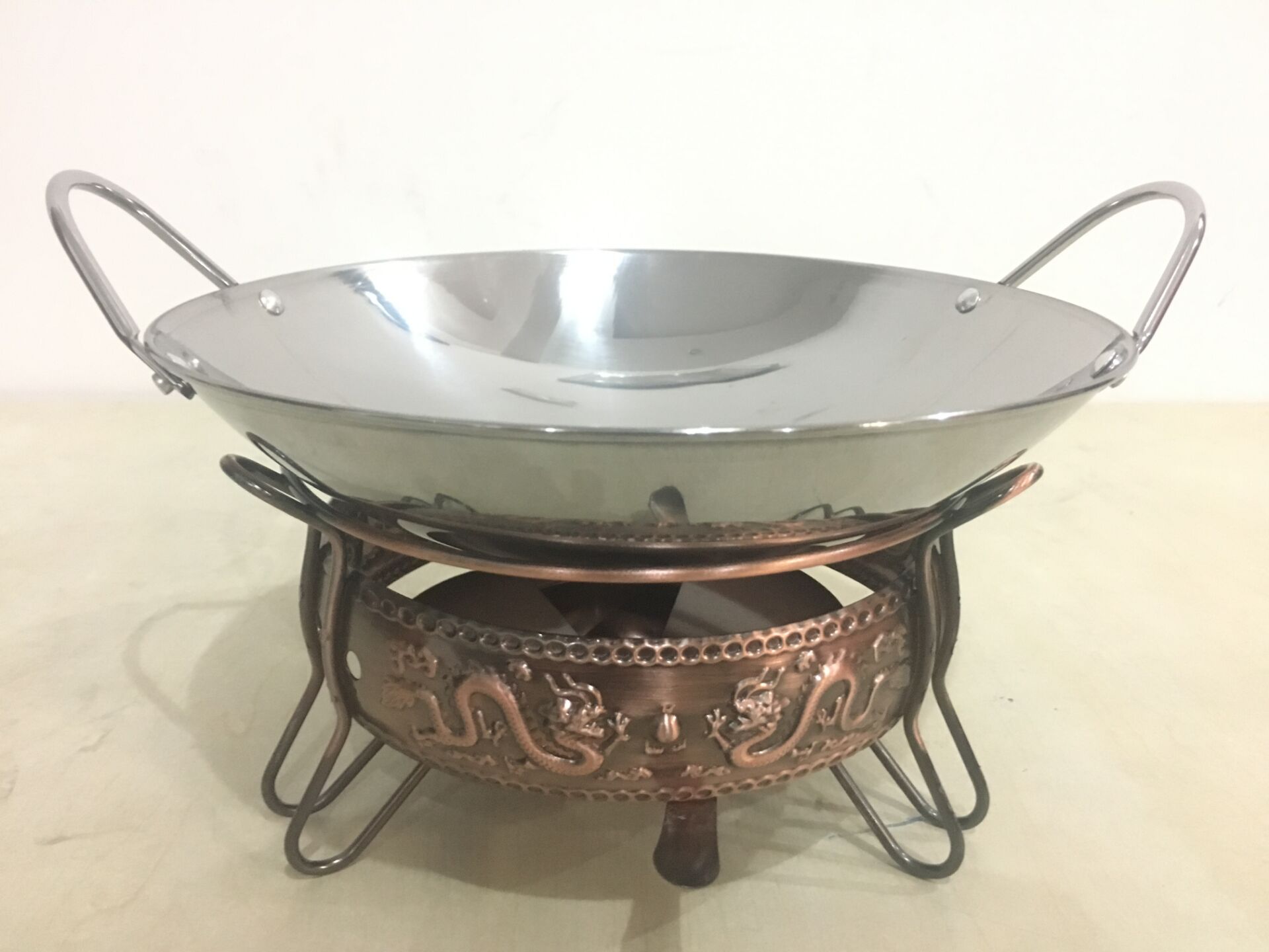 Solid alcohol Dry boiler Alcohol stove Ming stove stainless steel Chinese small hot pot pans-bar pan Home stove