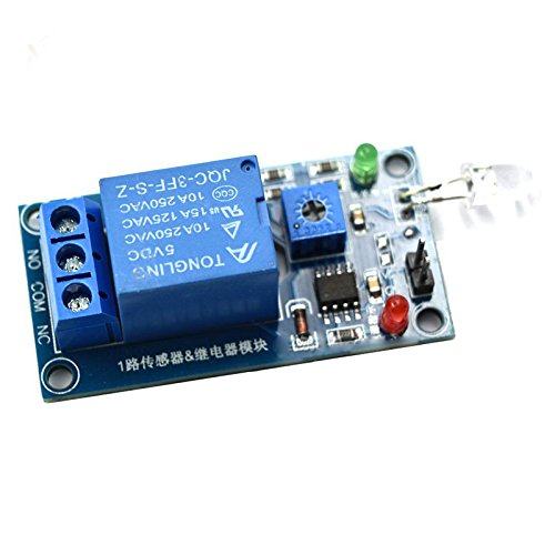 光敏二极管继电器控制模块 光控开关有光感应模块 有光吸合12V