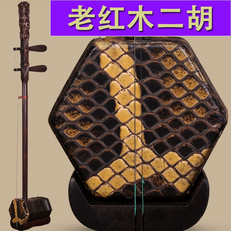 Ming và Qing vật liệu cũ gỗ gụ cũ erhu chạm khắc bằng tay ba chiều tốt lành đám mây gỗ gụ cũ Tô Châu - Nhạc cụ dân tộc