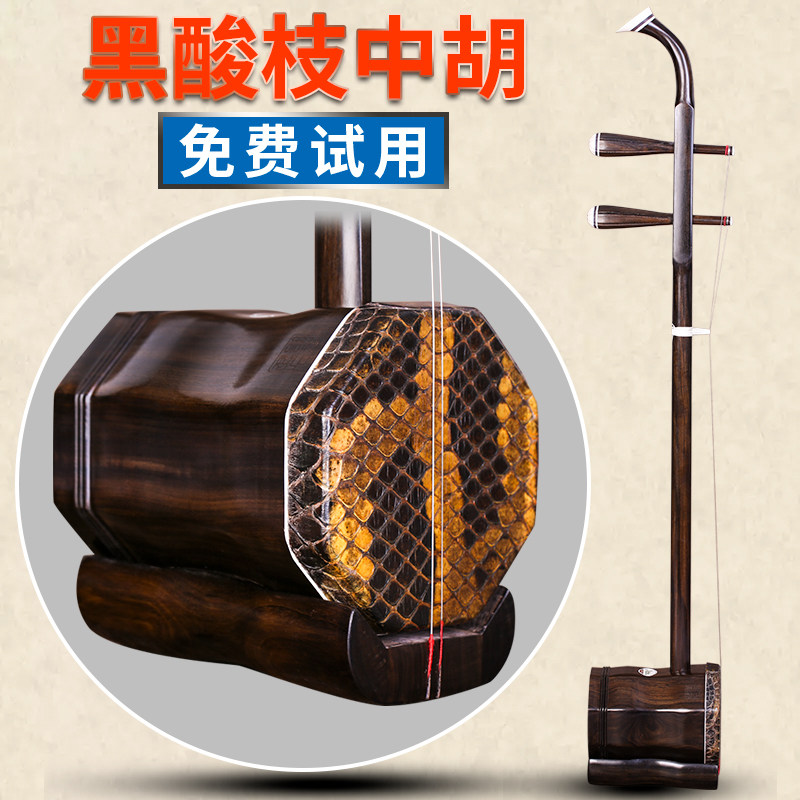 Музыкальный инструмент Zhonghu black sour branch alto Erhu прямые продажи с фабрики 3,5-дюймовые бесплатные аксессуары национальный музыкальный инструмент Изображение 1
