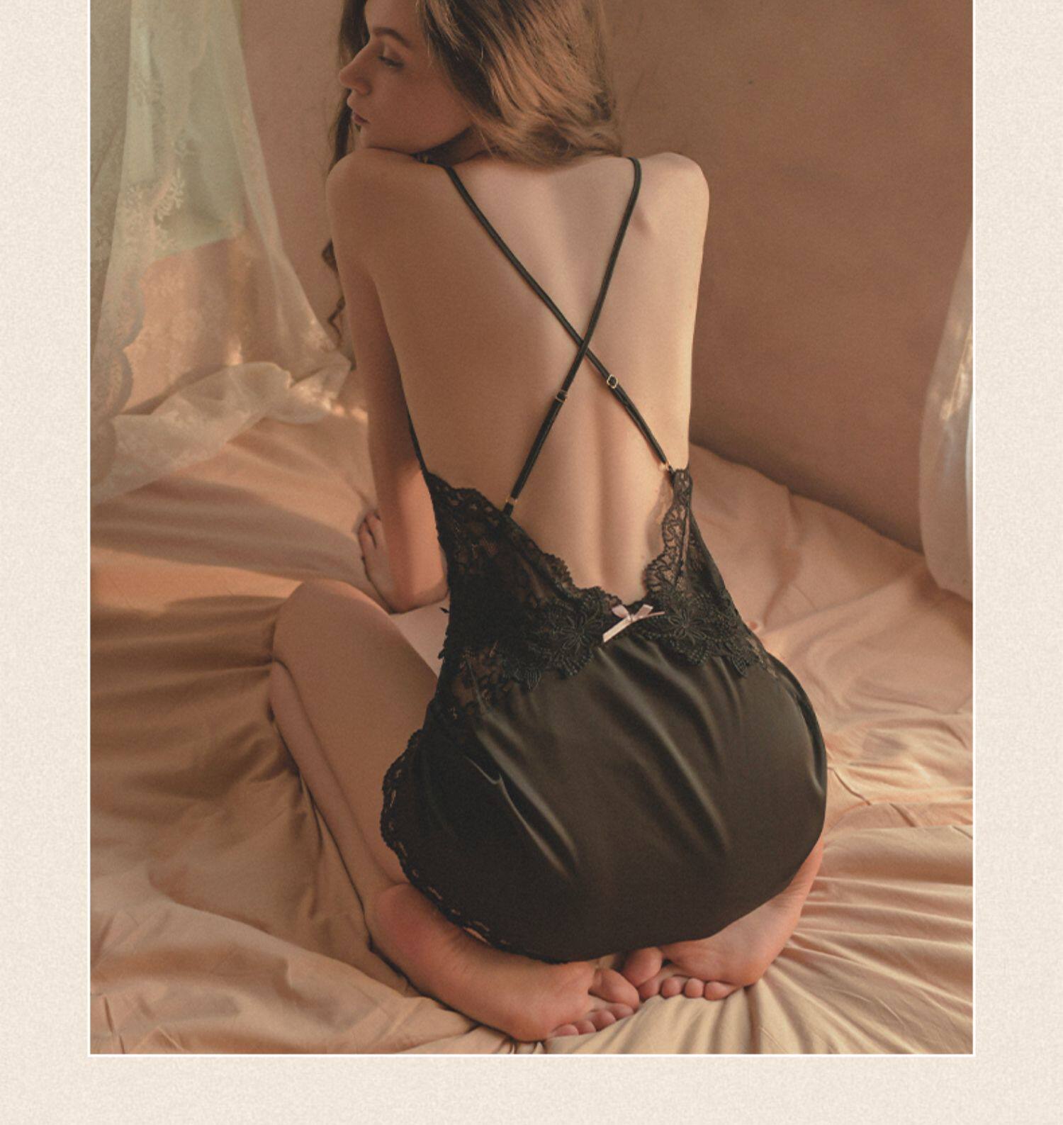 Трансграничная торговля, брендовая сексуальная элитная пижама, эффект подтяжки, V-образный вырез 