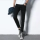 Mùa thu mỏng phần đen đen quần jeans nam chân Phiên bản Hàn Quốc của chàng trai hoang dã 9 điểm quần lỗ nam tự canh tác