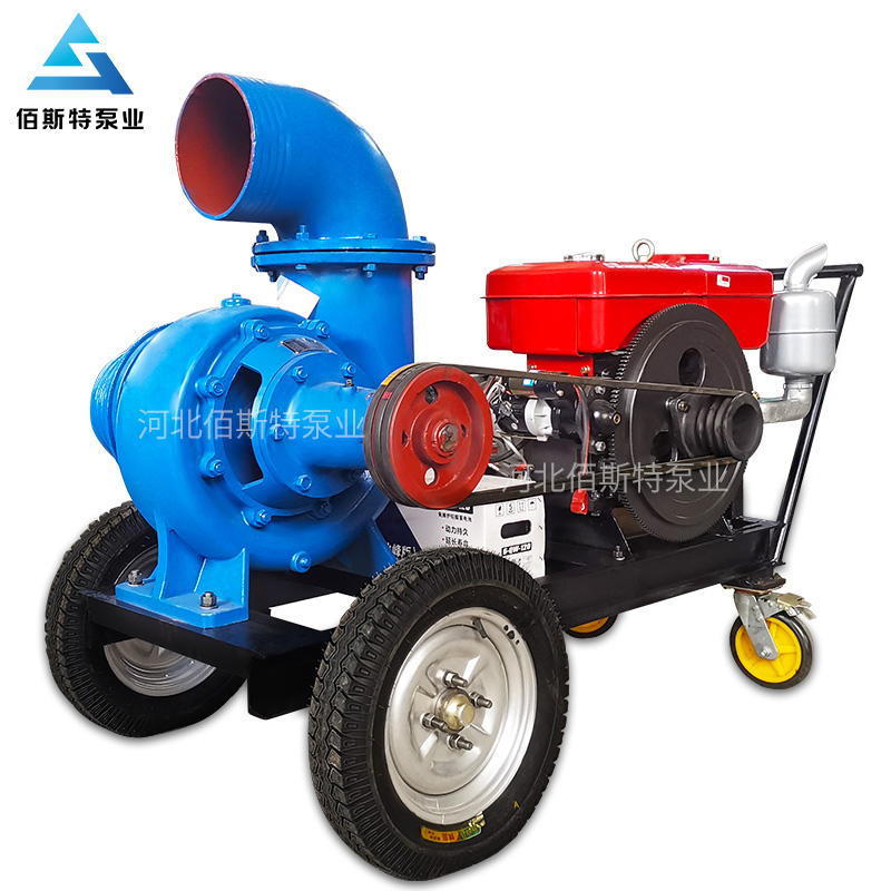 Mixed Flow Pump 26inch Electric Water Pump Four-Cylinder Diesel Impeller Pump Irrigation Large Flow 12inch Drainage Self-Priming
