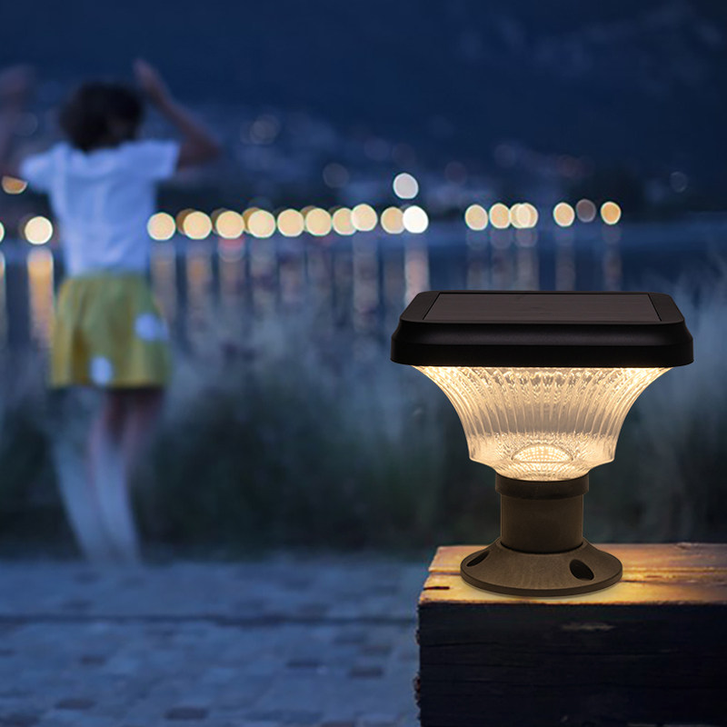 Solar Yard Lamp Outdoor Waterproof Wall Lamp Home Garden Villa Door Column Lamp Led Solar column headlights