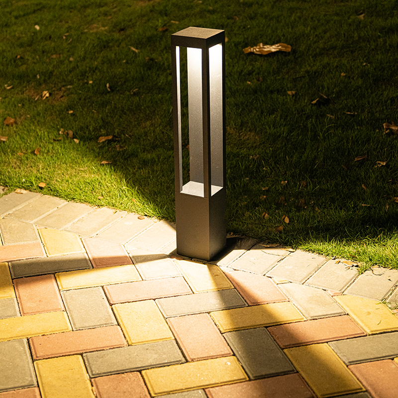 Grass Terrace Lamp Outdoor Waterproof Landscape Courtyard Lamp Villa Landscaped Ground lamp Three-sided luminous square column lamp grass to bury light