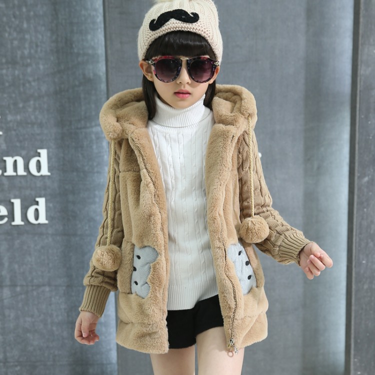 Học sinh tiểu học mùa đông mặc 7 nữ 8 quần áo mùa đông 9 quần áo cotton 10 áo khoác dày 6 đến 12 tuổi áo len hoạt hình shop quần áo trẻ em