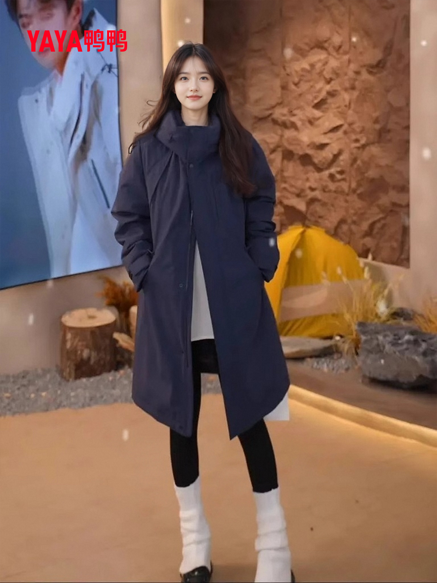 [Time and Space Dao Yu Collaboration]Duck Duck Long down Jacket 2025 New Unisex Parka Workwear Jacket