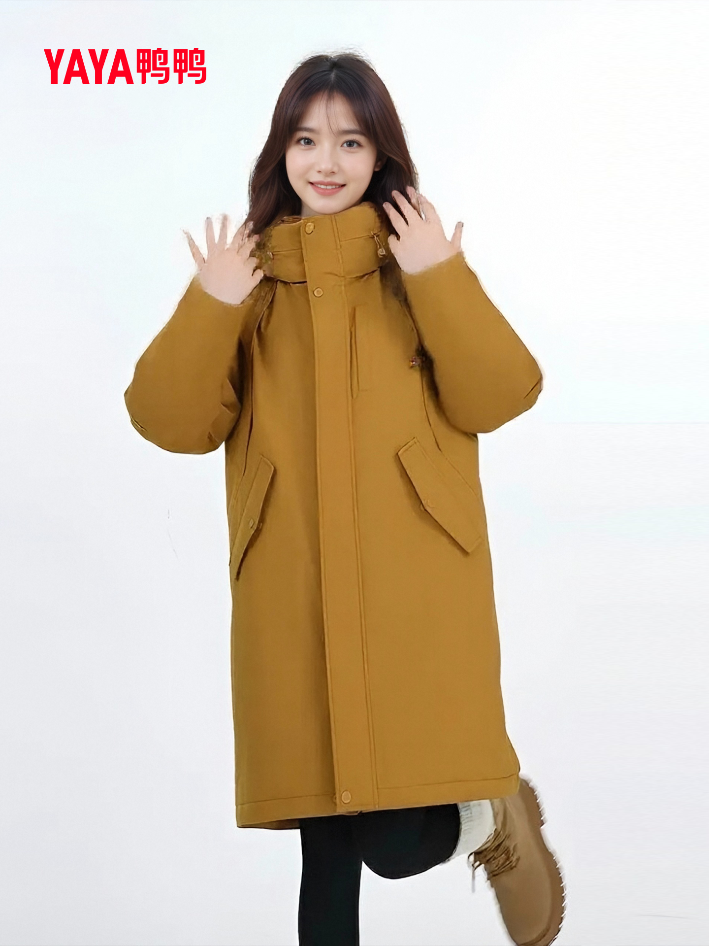 [Time and Space Dao Yu Collaboration]Duck Duck Long down Jacket 2025 New Unisex Parka Workwear Jacket