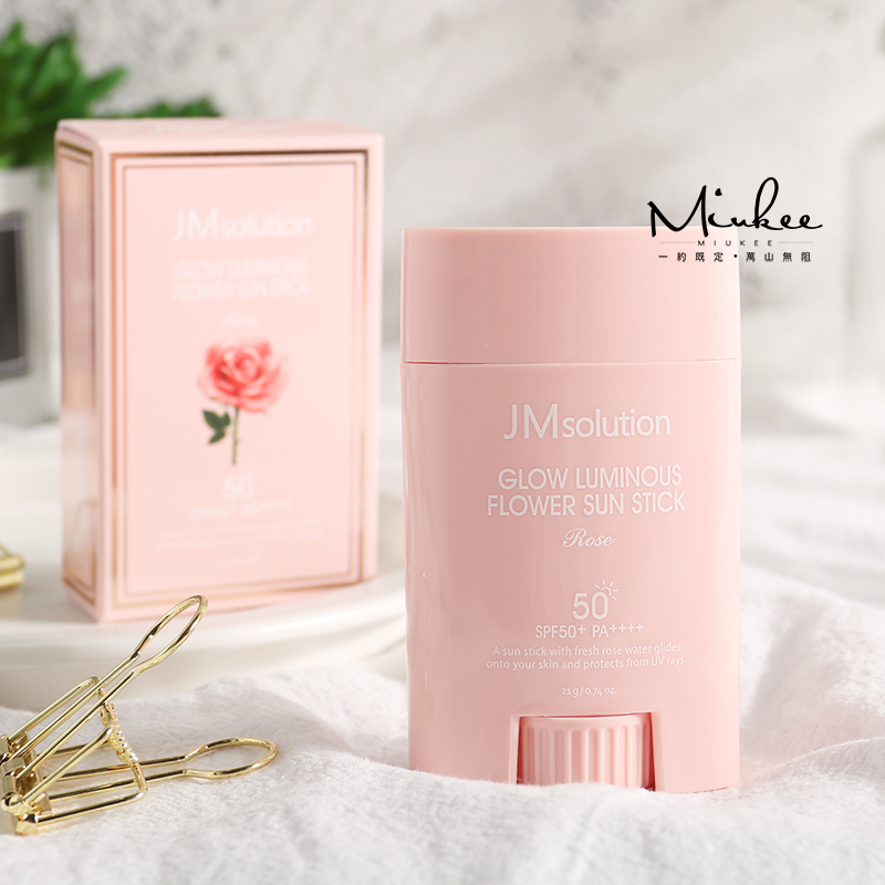 Âm thanh rung với thanh kem chống nắng JM của Hàn Quốc JMSOLNING xịt nước hoa hồng dạng kem làm mới cơ thể chống nước SPF50 + kem chống nắng the face shop