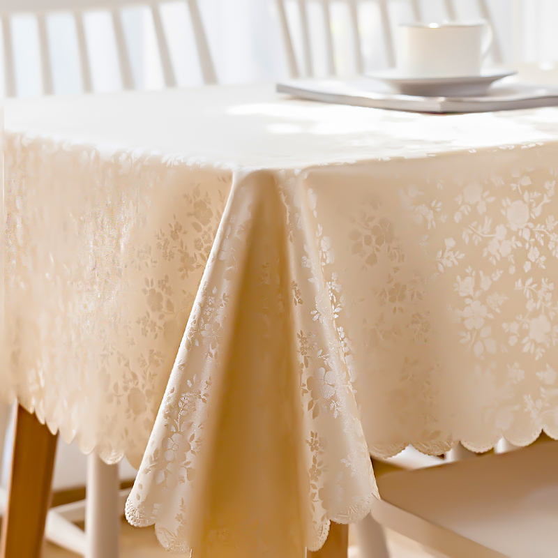 Table cloth European-style waterproof anti-scalding anti-oil washing rectangular hotel hotel tablecloth household tea tablecloth