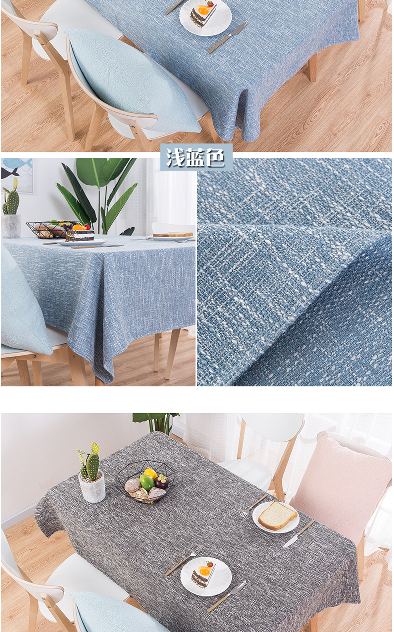 Khăn trải bàn bằng vải cotton và vải lanh nhỏ tươi lưới đỏ in gió Bắc Âu đơn giản màu rắn hình chữ nhật bàn cà phê khăn trải bàn khăn trải bàn khăn trải bàn kính