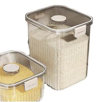 Wqt rice bucket household insect-proof moisture-proof sealed rice jar flour bucket cat food storage bucket mixed grain storage box 10 kilograms