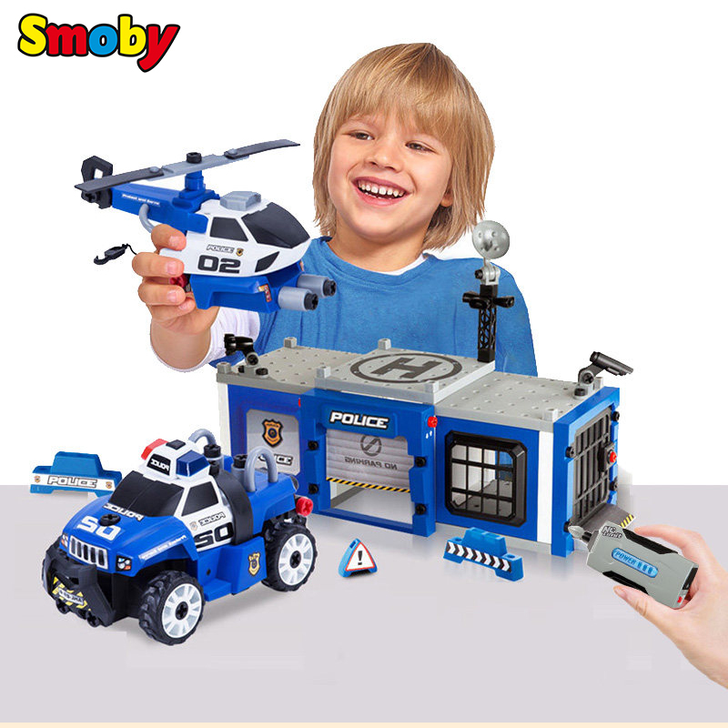 French smoby nut combination disassembly toy boy 4-year-old male treasure detachable police police car plane set