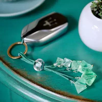 Meet your luck) raw ore fluorite crystal pendant multi-purpose pendant candy color multi-purpose hanging accessories