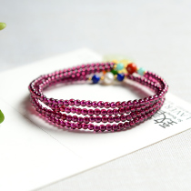 Haunted witch shop 7nows) Advanced version of the girl purple teeth black garnet chakra good luck happiness wishful natural