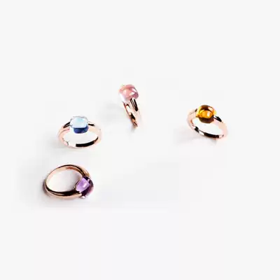 Noisy witch shop 7nows) Resistance to water resistance Suitable for Pisces Scorpio cancer pink crystal ring Candy color lifetime