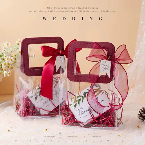 Прозрачная льняная сумка, упаковка, подарочная коробка, подарок на день рождения