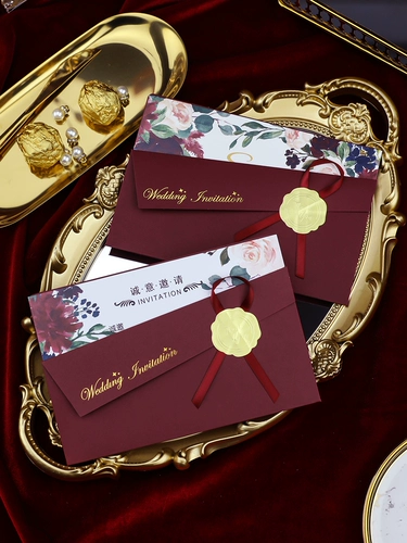 2022 Свадебное приглашение Письмо Свадебное свадебное приглашения Федерация Федерация Женская свадебная банкет ниша индивидуальная фотография Печать простая