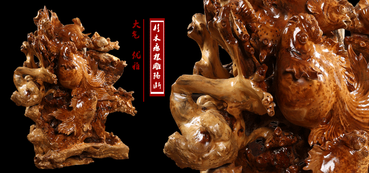 Wanniangen Taihang Yabaigen khắc bàn cà phê trang trí gốc cây tự nhiên gốc khắc thủ công cửa hàng tại chỗ - Các món ăn khao khát gốc bàn ghế gốc cây xà cừ