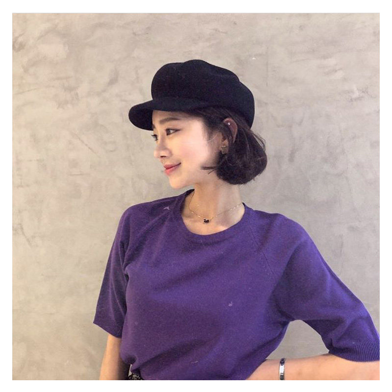 Wool Duck Tongue Beret Hood Female Autumn Winter Korean version date Department 100 lap Inn report Child hat art painter hat anise cap