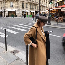 Woolen hat children autumn and winter retro British flat top navy hat Joker octagonal hat fashion Net red duck tongue beret