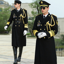 Security winter clothing lapel fashion security coat Property real estate image post concierge service wool coat security uniform