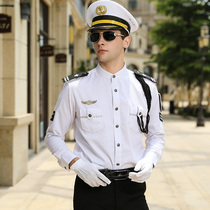 Security uniform Image post security suit Stand collar Hotel property concierge suit Long and short sleeve shirt suit Mens work suit
