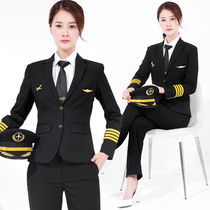 Aviation uniform Suit jacket Female pilot captain uniform Female flight attendant clothing Hotel front desk sales office professional clothing