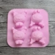 4 khuôn phim hoạt hình silicone thậm chí nhiệt độ cao bánh trung thu thạch bánh pudding khuôn nướng bánh hấp trái tim hấp lò - Tự làm khuôn nướng khuon banh bao