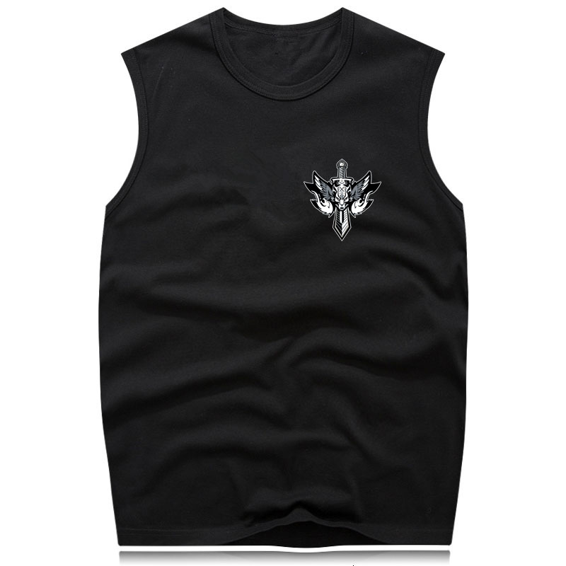 Thể thao vest bông tinh khiết dưới thể dục thở tay t-shirt nam rộng gánh vác vest mùa hè trẻ phiên bản lỏng lẻo