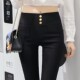 Spring and Autumn elastic leggings for women wearing thin trousers to make them look slim and high-waisted magic pants black student feet pencil pants