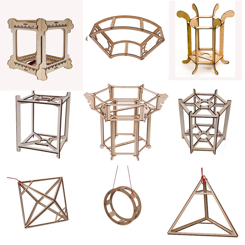 Lantern Festival Artisanal Lantern Diy Making Materials Creative Children Cartoon Hand Lanterns to make Skeletal Subframes