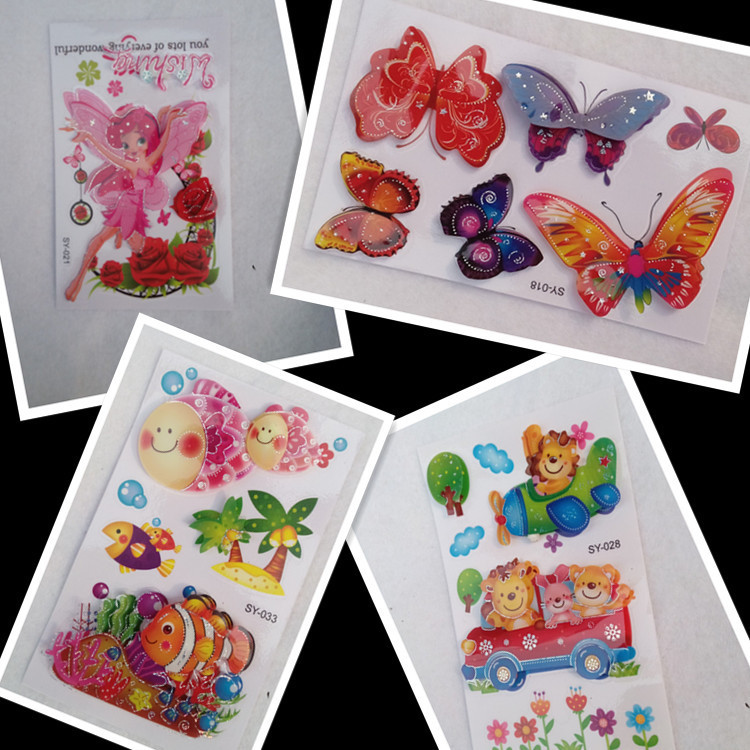 Make lanterns Diy materials accessories Waterproof Mid-Autumn Festival New Year 3D Solid Butterfly Stickers