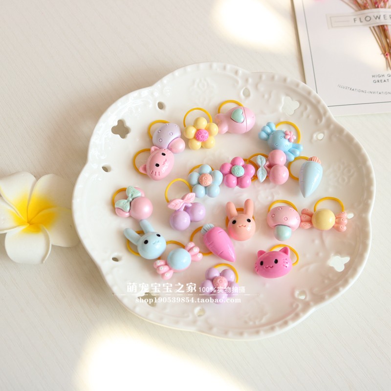 Cream Mini Pet Head Floral Hair Ring Teddyjok Summer Marzis Dog Zal Braid Pet Hair Accessories