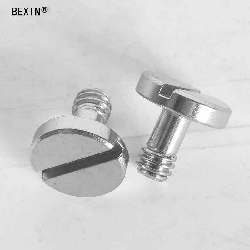 Iron nickel-plated 1 4 inch screws Handless slotted screws Tripod pan-tilt quick-release plate screws