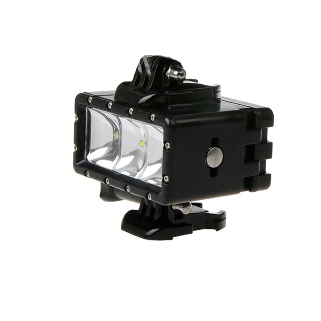 Dual battery-powered LED waterproof submersible powerful fill light for Gopro DJI SJCAM Mountain Dog