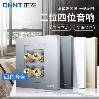 Zhengtai audio socket panel type 86 multimedia audio interface two-position 2-hole four-position 4-hole audio wiring concealed